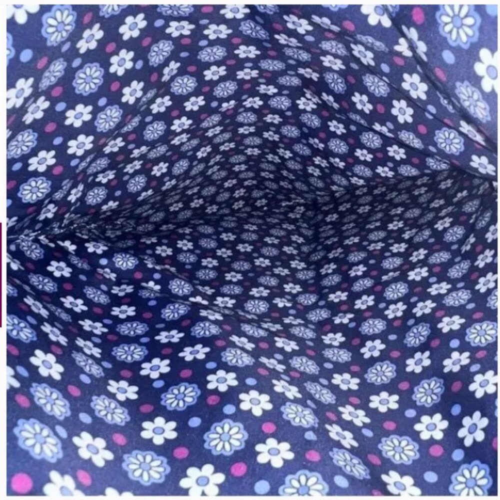 Vera Bradley Boysenberry Shoe Bag Interior Pattern Drawstring Nylon NWOT - Picture 2 of 2